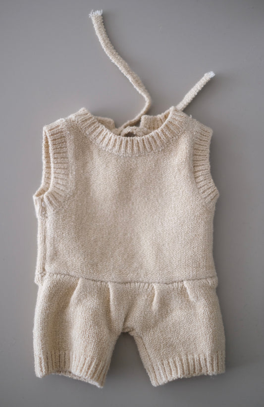 Orlando Cream Knit Romper