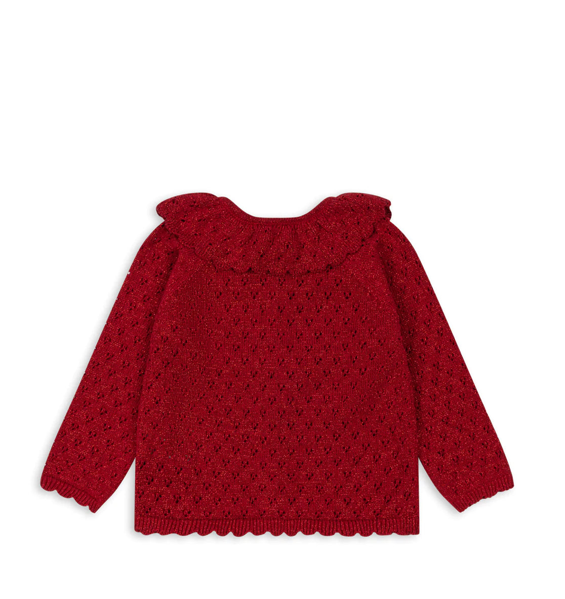 holiday knit cardigan - savy red