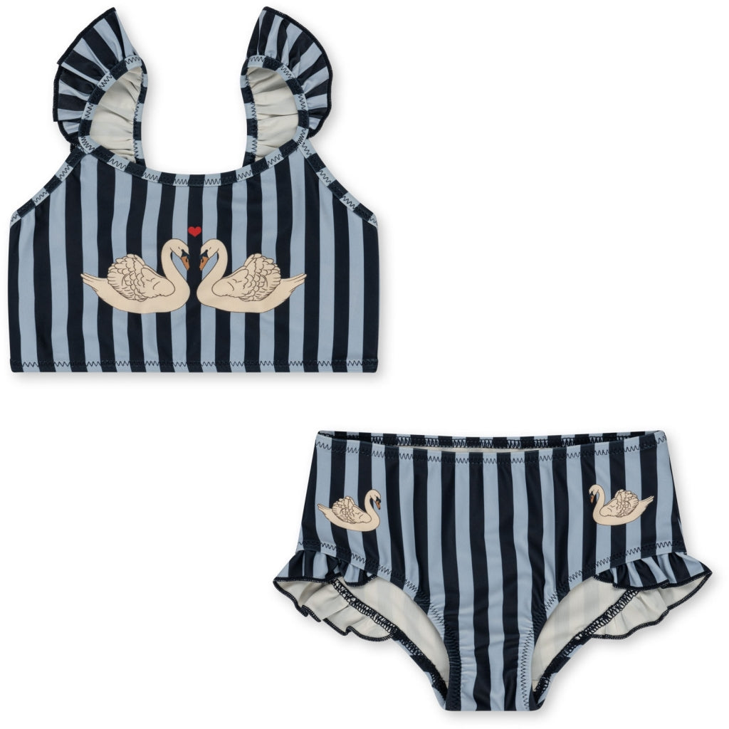 dea frill bikini - navy stripe