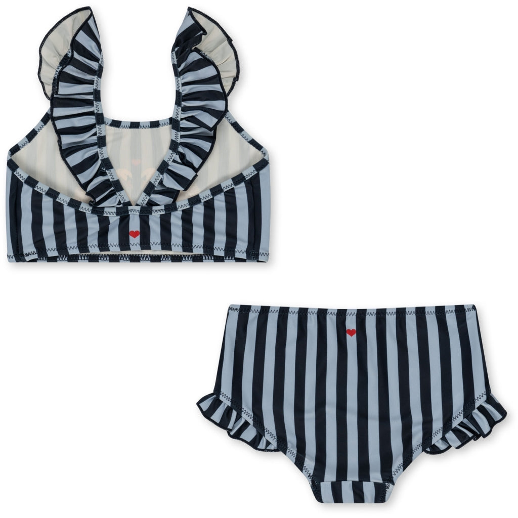 dea frill bikini - navy stripe