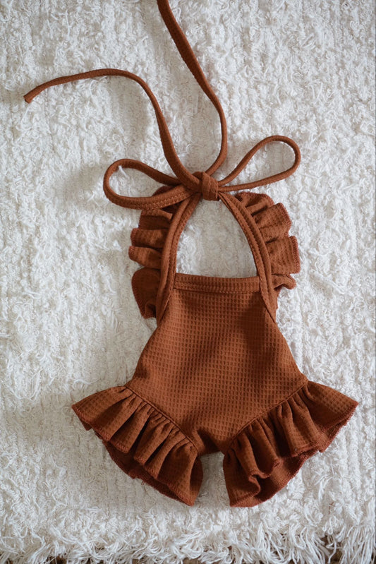 The Ruffe Romper-True Copper