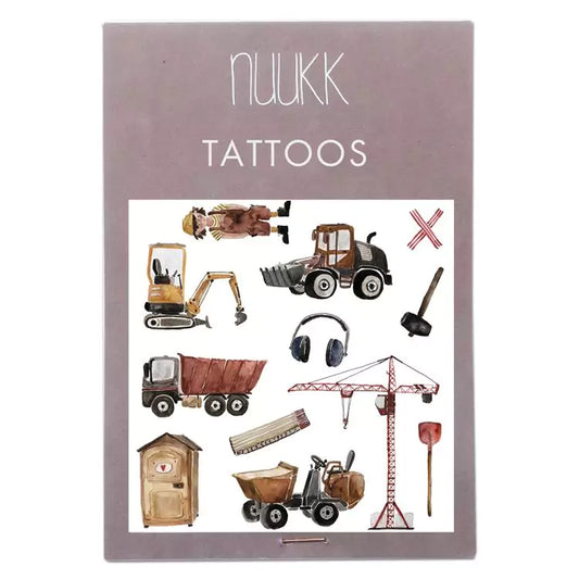 VEGAN CHILDREN'S TATTOOS "CONSTRUCTION SITE"