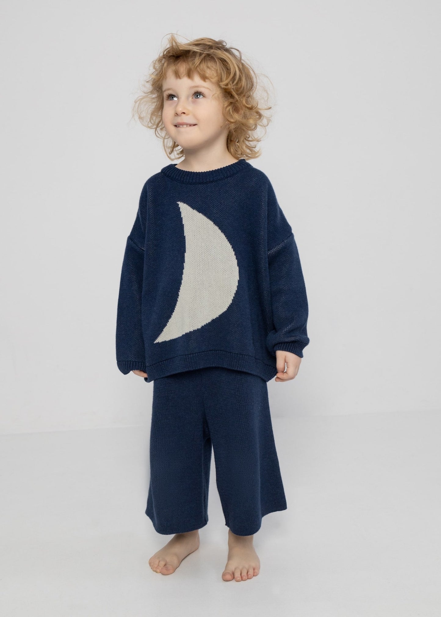 Cotton moon sweater – navy blue